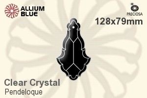 Preciosa Pendeloque (1001) 128x79mm - Clear Crystal - 關閉視窗 >> 可點擊圖片