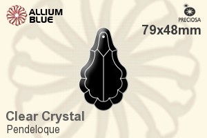 Preciosa Pendeloque (1003) 79x48mm - Clear Crystal - Click Image to Close