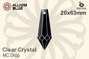 Preciosa MC Drop (1081) 20x63mm - Clear Crystal - Click Image to Close