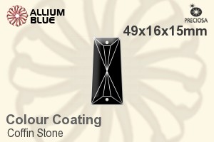 Preciosa Coffin Stone (115) 49x16x15mm - Colour Coating - Click Image to Close