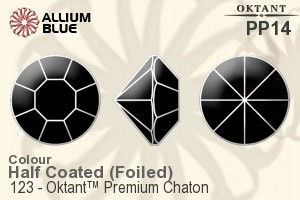 Oktant™ Premium チャトン (123) PP14 - カラー（ハーフ　コーティング） 裏面ゴールドフォイル - ウインドウを閉じる