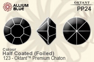 Oktant™ Premium 钻石形尖底石 (123) PP24 - 颜色（半涂层） 金色水银底