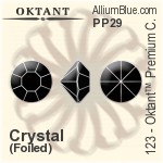 Oktant™ Premium Chaton (123) PP27 - Colour (Half Coated) With Gold Foiling
