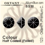 Oktant™ Premium チャトン (123) SS30 - カラー（ハーフ　コーティング） 裏面ゴールドフォイル