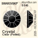 Swarovski Heart Flat Back Hotfix (2808) 6mm - Clear Crystal With Aluminum Foiling