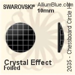 施華洛世奇 棋盤圓形 熨底平底石 (2035) 6mm - 顏色 鋁質水銀底