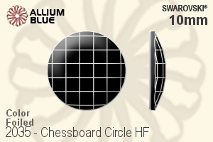 Swarovski Chessboard Circle Flat Back Hotfix (2035) 10mm - Color With Aluminum Foiling - Click Image to Close
