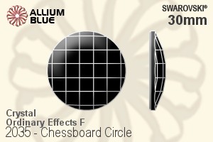 施華洛世奇 Chessboard Circle 平底石 (2035) 30mm - Crystal (Ordinary Effects) With Platinum Foiling - 關閉視窗 >> 可點擊圖片