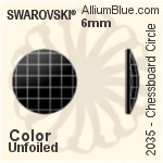 Swarovski Chessboard Circle Flat Back No-Hotfix (2035) 10mm - Crystal Effect With Platinum Foiling