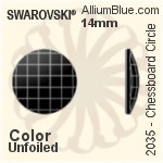 Swarovski Chessboard Circle Flat Back No-Hotfix (2035) 20mm - Crystal Effect Unfoiled