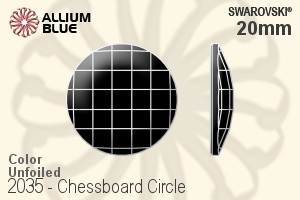 スワロフスキー Chessboard Circle ラインストーン (2035) 20mm - カラー 裏面にホイル無し - ウインドウを閉じる
