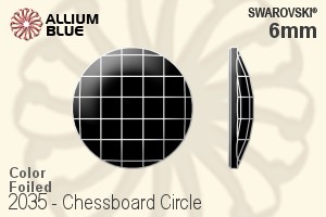 Swarovski Chessboard Circle Flat Back No-Hotfix (2035) 6mm - Color With Platinum Foiling - Haga Click en la Imagen para Cerrar