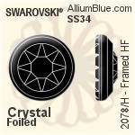 Swarovski Framed Flat Back Hotfix (2078/H) SS20 - Color With Silver Foiling