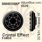 Swarovski Framed Flat Back Hotfix (2078/H) SS34 - Clear Crystal With Silver Foiling