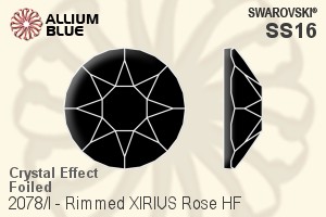 スワロフスキー Rimmed XIRIUS Rose ラインストーン ホットフィックス (2078/I) SS16 - クリスタル エフェクト 裏面シルバーフォイル - ウインドウを閉じる