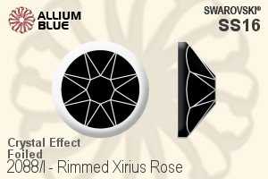 施华洛世奇 RimmedXIRIUS施悦Rose 平底石 (2088/I) SS16 - 白色（半涂层） 白金水银底