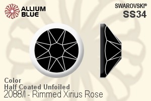 施華洛世奇 RimmedXIRIUS施悅Rose 平底石 (2088/I) SS34 - 顏色（半塗層） 無水銀底 - 關閉視窗 >> 可點擊圖片