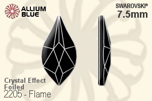 スワロフスキー Flame ラインストーン (2205) 7.5mm - クリスタル エフェクト 裏面プラチナフォイル - ウインドウを閉じる