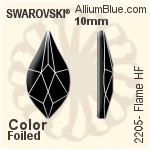 施華洛世奇 Flame 熨底平底石 (2205) 7.5mm - 透明白色 鋁質水銀底