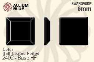 Swarovski Base Flat Back Hotfix (2402) 6mm - Color (Half Coated) With Aluminum Foiling