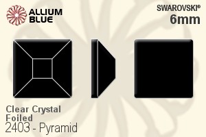 施华洛世奇 Pyramid 平底石 (2403) 6mm - 透明白色 白金水银底 - 关闭视窗 >> 可点击图片