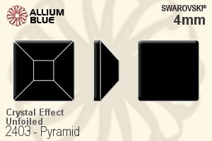 Swarovski Pyramid Flat Back No-Hotfix (2403) 4mm - Crystal Effect Unfoiled - Haga Click en la Imagen para Cerrar
