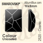 Swarovski Cosmic Flat Back No-Hotfix (2520) 8x6mm - Color Unfoiled