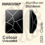 Swarovski Cosmic Flat Back No-Hotfix (2520) 10x8mm - Color Unfoiled