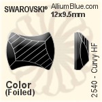 Swarovski Curvy Flat Back Hotfix (2540) 7x5.5mm - Color With Aluminum Foiling