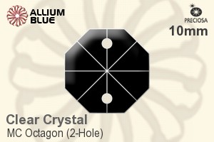 Preciosa MC Octagon (2-Hole) (2552) 10mm - Clear Crystal - 关闭视窗 >> 可点击图片