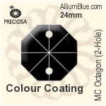 Preciosa MC Octagon (2-Hole) (2552) 22mm - Metal Coating