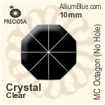 Preciosa MC Octagon (No Hole) (2570) 10mm - Metal Coating