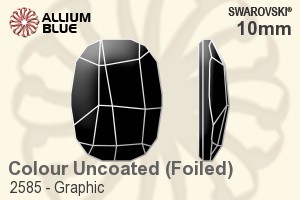 Swarovski Graphic Flat Back No-Hotfix (2585) 10mm - Color With Platinum Foiling - Click Image to Close