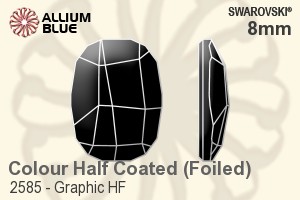 Swarovski Graphic Flat Back Hotfix (2585) 8mm - Colour (Half Coated) With Aluminum Foiling - Haga Click en la Imagen para Cerrar