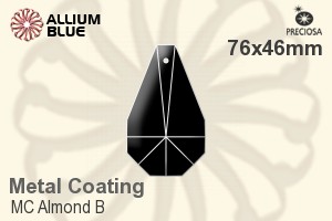 Preciosa MC Almond B (2593) 76x46mm - Metal Coating - Click Image to Close