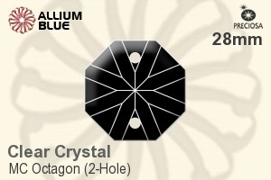 プレシオサ MC Octagon (2-Hole) (2611) 28mm - クリスタル