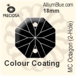 Preciosa MC Octagon (2-Hole) (2611) 16mm - Metal Coating