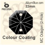 Preciosa MC Octagon (2-Hole) (2611) 20mm - Colour Coating