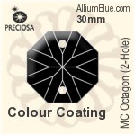 Preciosa MC Octagon (2-Hole) (2611) 28mm - Metal Coating
