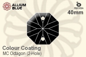 Preciosa MC Octagon (2-Hole) (2611) 40mm - Colour Coating - Click Image to Close