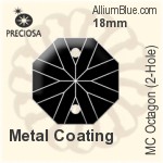 Preciosa MC Octagon (2-Hole) (2611) 20mm - Clear Crystal