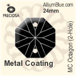Preciosa MC Octagon (2-Hole) (2611) 30mm - Clear Crystal