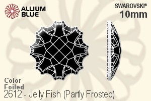 Swarovski Jelly Fish (Partly Frosted) Flat Back No-Hotfix (2612) 10mm - Color With Platinum Foiling - Click Image to Close