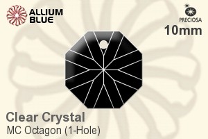 Preciosa MC Octagon (1-Hole) (2636) 10mm - Clear Crystal - Click Image to Close