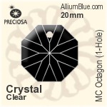 Preciosa MC Octagon (1-Hole) (2636) 18mm - Metal Coating