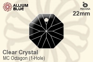 Preciosa MC Octagon (1-Hole) (2636) 22mm - Clear Crystal