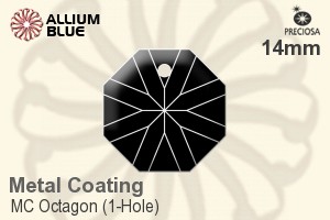 Preciosa MC Octagon (1-Hole) (2636) 14mm - Metal Coating - Click Image to Close
