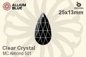 Preciosa MC Almond 501 (2662) 25x13mm - Clear Crystal - 關閉視窗 >> 可點擊圖片