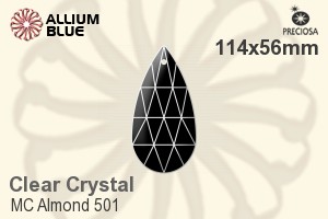 Preciosa MC Almond 501 (2662) 114x56mm - Clear Crystal