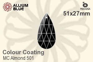 Preciosa MC Almond 501 (2662) 51x27mm - Colour Coating - Click Image to Close